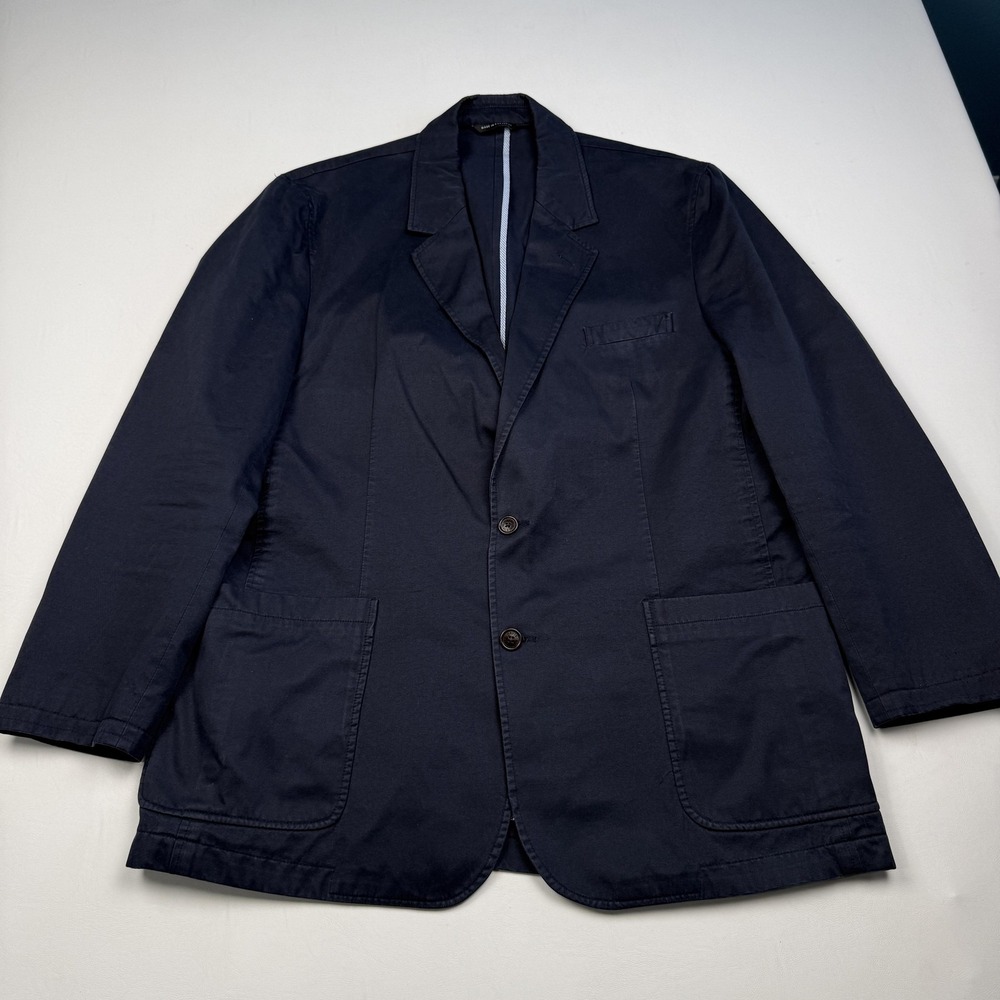 Orvis Blazer Mens 44 Blue Cotton Sport Coat Casual Travel Jacket Portugal Spring